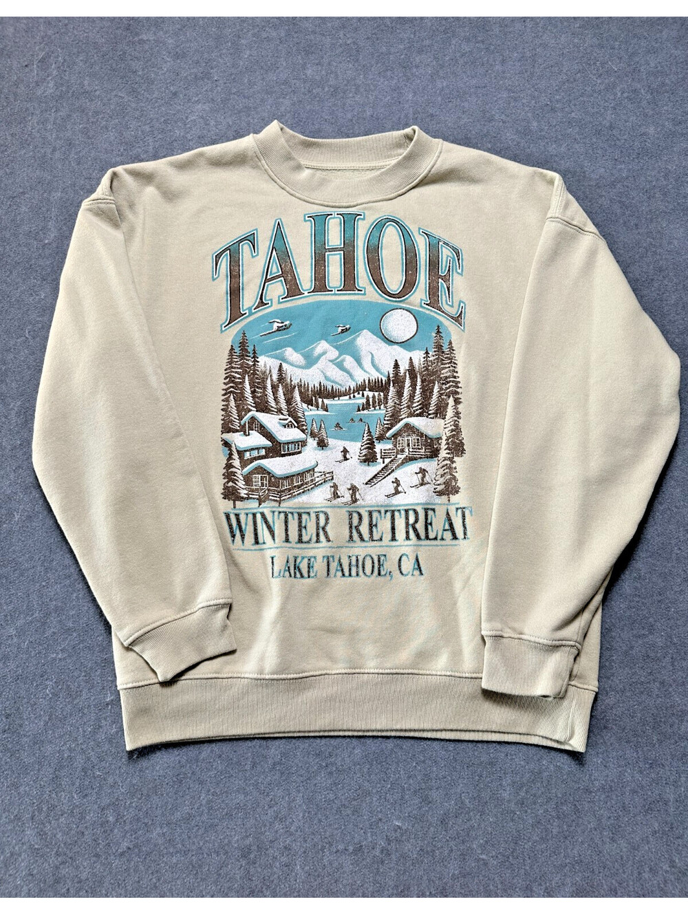 State of Mind Tahoe Winter Retreat Crewneck Sweatshirt Mens Medium